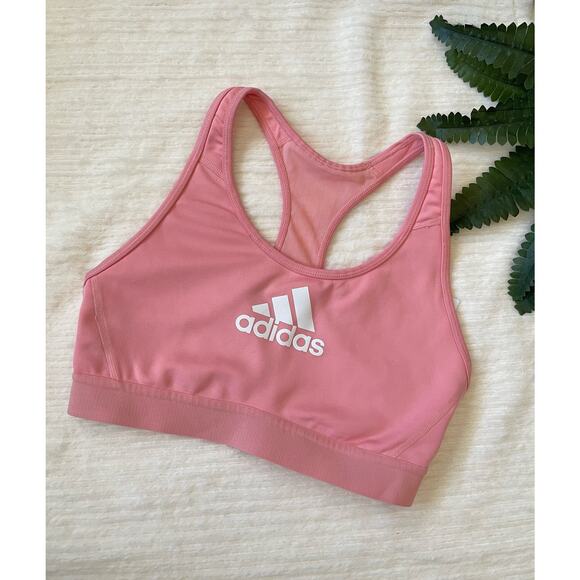 Adidas Logo Aeroready Racerback Sports Bra Womens Small - Picture 1 of 4